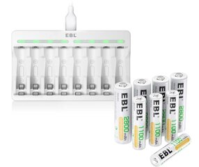 Baterijų įkroviklis EBL цена и информация | Зарядные устройства для элементов питания | pigu.lt