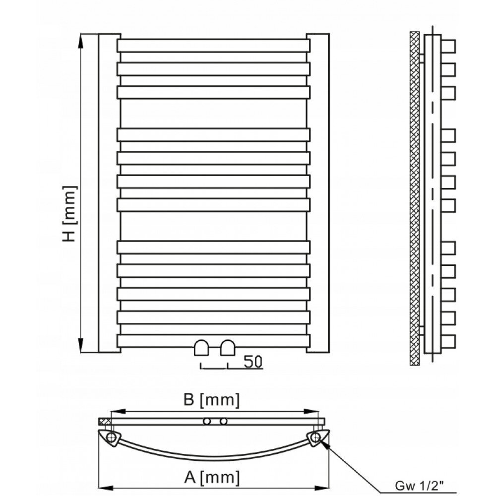 Rankšluoščių džiovintuvas Osaka, 1580x480mm kaina ir informacija | Gyvatukai, vonios radiatoriai | pigu.lt