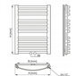Rankšluoščių džiovintuvas Osaka, 1580x480mm цена и информация | Gyvatukai, vonios radiatoriai | pigu.lt