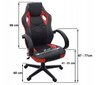 Biuro kėdė Giosedio FBH041, juoda/raudona kaina ir informacija | Biuro kėdės | pigu.lt