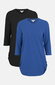 Cellbes moteriška tunika, mėlyna-juoda, 2 vnt. kaina ir informacija | Tunikos | pigu.lt