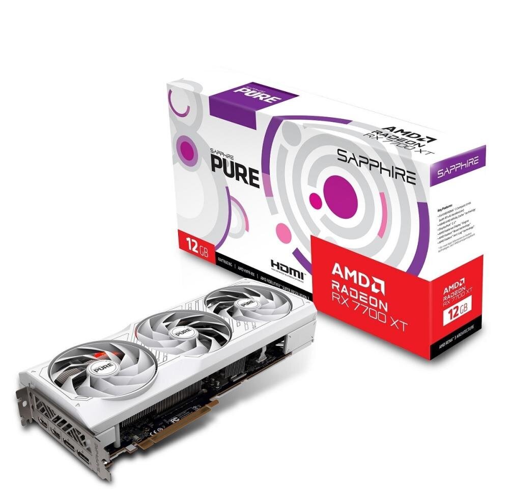 Sapphire Pure AMD Radeon RX 7700 XT (11335-03-20G) kaina ir informacija | Vaizdo plokštės (GPU) | pigu.lt