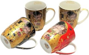 Puodelių rinkinys dėžutėje G. Klimt, 4x400 ml цена и информация | Стаканы, фужеры, кувшины | pigu.lt