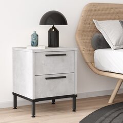 Naktinis staliukas Asir, 40x49x36 cm, pilkas kaina ir informacija | Spintelės prie lovos | pigu.lt