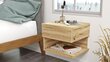 Naktinis staliukas Asir, 40x36x32 cm, smėlio spalvos kaina ir informacija | Spintelės prie lovos | pigu.lt