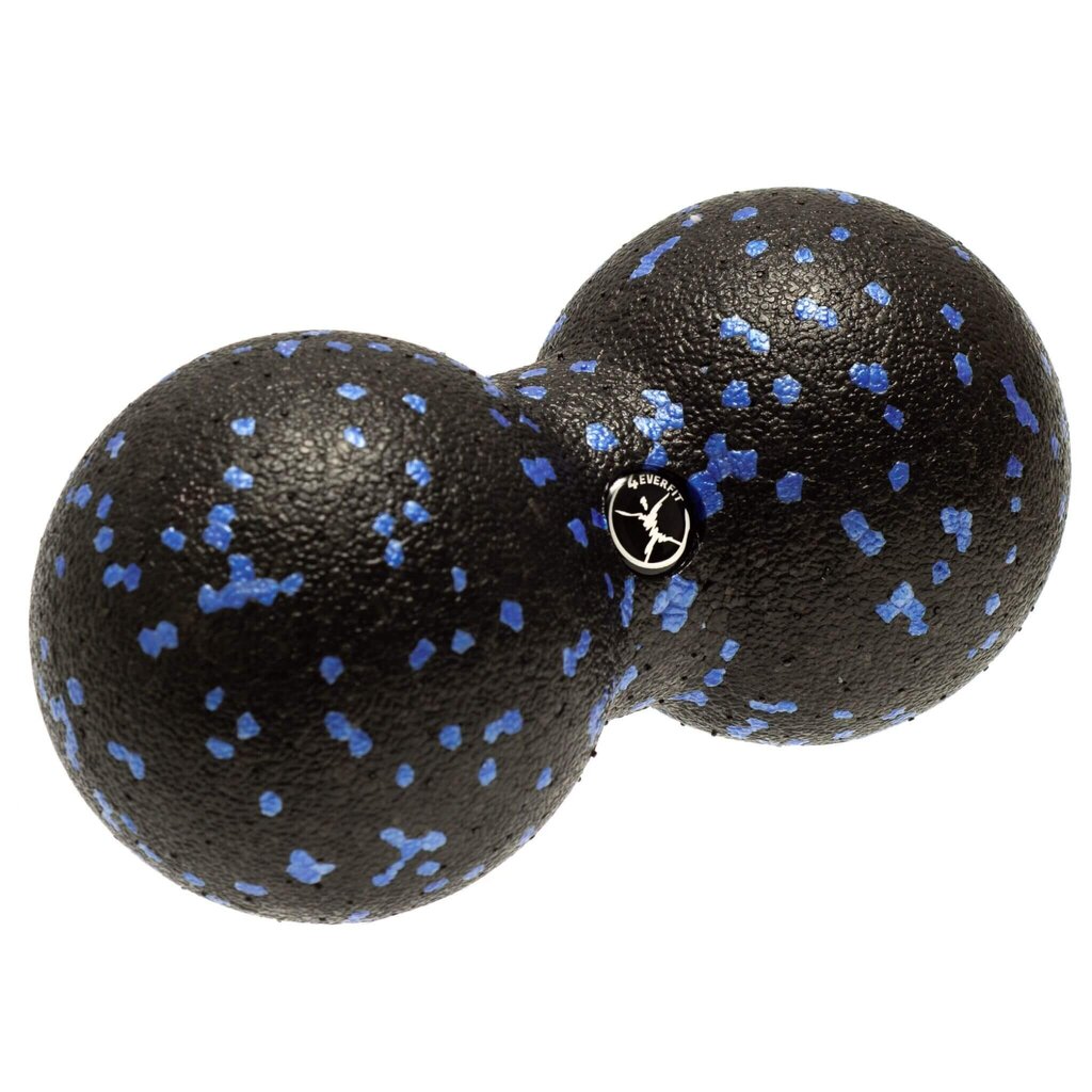 Dvigubas masažo kamuolys Deft Sport, 8cm, juodas kaina ir informacija | Gimnastikos kamuoliai | pigu.lt