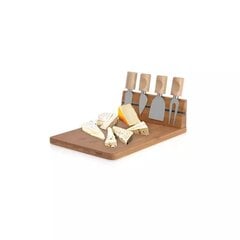 Sūrio peilių stovas su bambukine pjaustymo lentele Excellent Houseware kaina ir informacija | Sūrio peilių stovas su bambukine pjaustymo lentele Excellent Houseware | pigu.lt