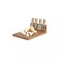 Sūrio peilių stovas su bambukine pjaustymo lentele Excellent Houseware kaina ir informacija | Pjaustymo lentelės | pigu.lt