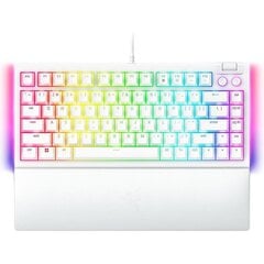 Razer BlackWidow V4 75% Mechanical Gaming Keyboard  US Layout  Wired  White цена и информация | Клавиатуры | pigu.lt
