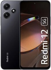Xiaomi Redmi 12 5G 4/128GB MZB0EGPEU Midnight Black kaina ir informacija | Mobilieji telefonai | pigu.lt