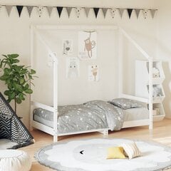 Vaikiškas lovos rėmas vidaXL, 80x160 cm, baltas kaina ir informacija | Vaikiškos lovos | pigu.lt