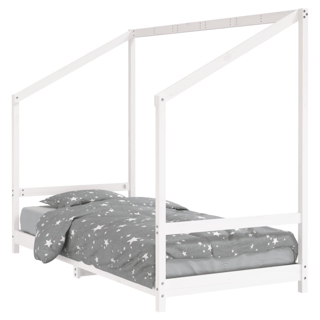 Vaikiškas lovos rėmas vidaXL, 90x200 cm, baltas цена и информация | Vaikiškos lovos | pigu.lt