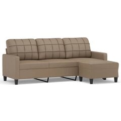 Trivietė sofa su pakoja vidaXL, 180cm цена и информация | Диваны | pigu.lt