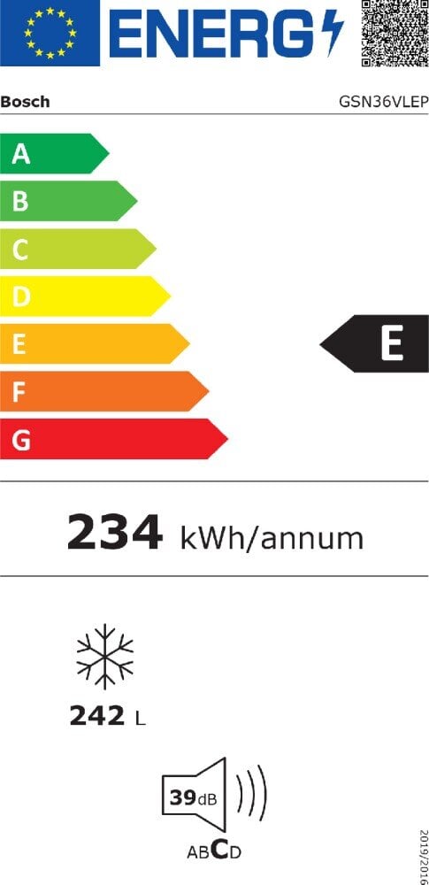 Bosch GSN36VLEP kaina ir informacija | Šaldikliai, šaldymo dėžės | pigu.lt