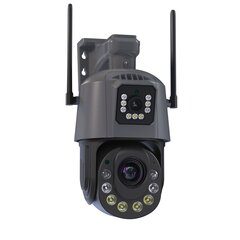 WIFI IP-камера с функцией обнаружения человека PYRAMID PYR-SH600CDL, 2X3MP,  36X zoom, вход для microSD, встроенный микрофон, iCsee app цена и информация | Камеры видеонаблюдения | pigu.lt