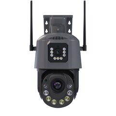 WIFI IP-камера с функцией обнаружения человека PYRAMID PYR-SH600CDL, 2X3MP,  36X zoom, вход для microSD, встроенный микрофон, iCsee app цена и информация | Камеры видеонаблюдения | pigu.lt