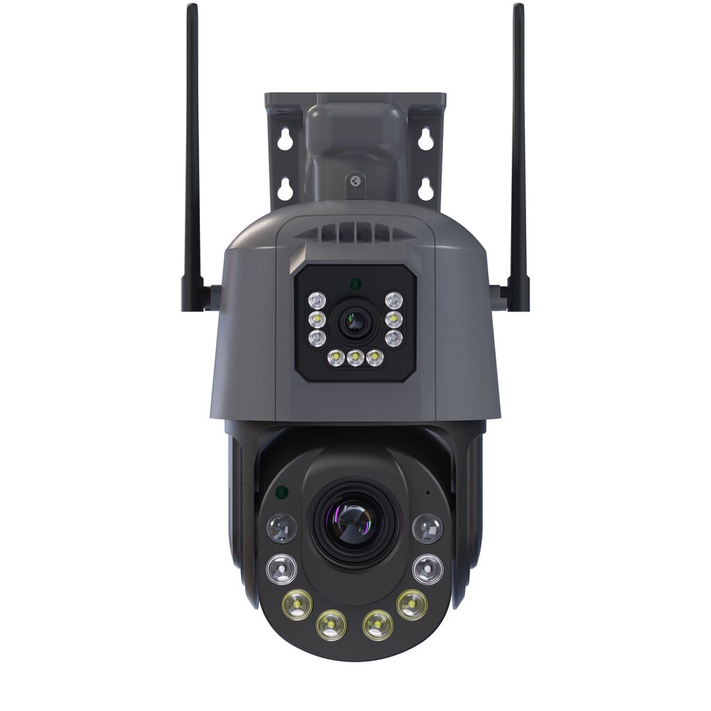 WIFI IP-камера с функцией обнаружения человека PYRAMID PYR-SH600CDL, 2X3MP,  36X zoom, вход для microSD, встроенный микрофон, iCsee app цена | pigu.lt