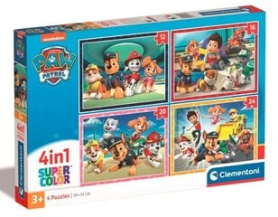 4 dėlionių rinkinys Clementoni Šunyčiai Patruliai (Paw Patrol), 72d. kaina ir informacija | Dėlionės (puzzle) | pigu.lt