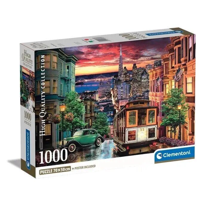 Dėlionė Clementoni San Francisco, 1000 d. kaina ir informacija | Dėlionės (puzzle) | pigu.lt