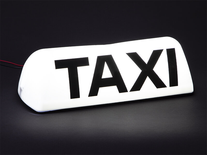 Signalinė lemputė Blow Taxi, balta/juoda цена и информация | Staliniai šviestuvai | pigu.lt