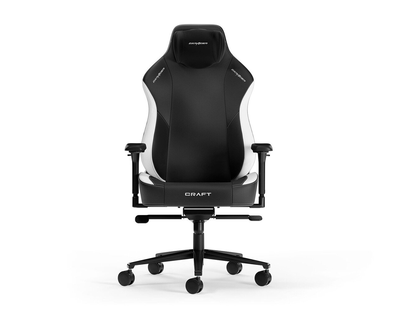 Žaidimų kėdė Dxracer Craft L C23-NW, juoda/balta kaina ir informacija | Biuro kėdės | pigu.lt