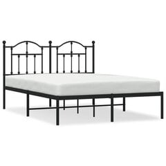 Каркас кровати vidaXL, 140x200 см, черный цена и информация | Кровати | pigu.lt