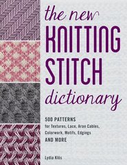 New Knitting Stitch Dictionary: 500 Patterns for Textures, Lace, Aran Cables, Colorwork, Motifs, Edgings and More цена и информация | Книги о питании и здоровом образе жизни | pigu.lt