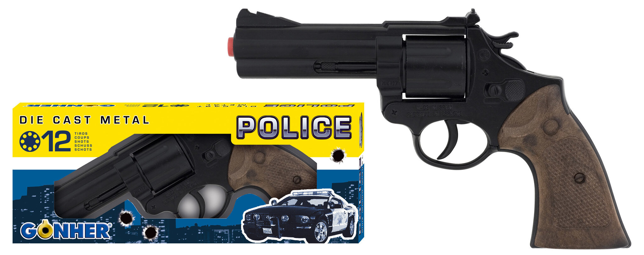 Žaislinis policininko pistoletas Gonher, 127/6 цена и информация | Žaislai berniukams | pigu.lt