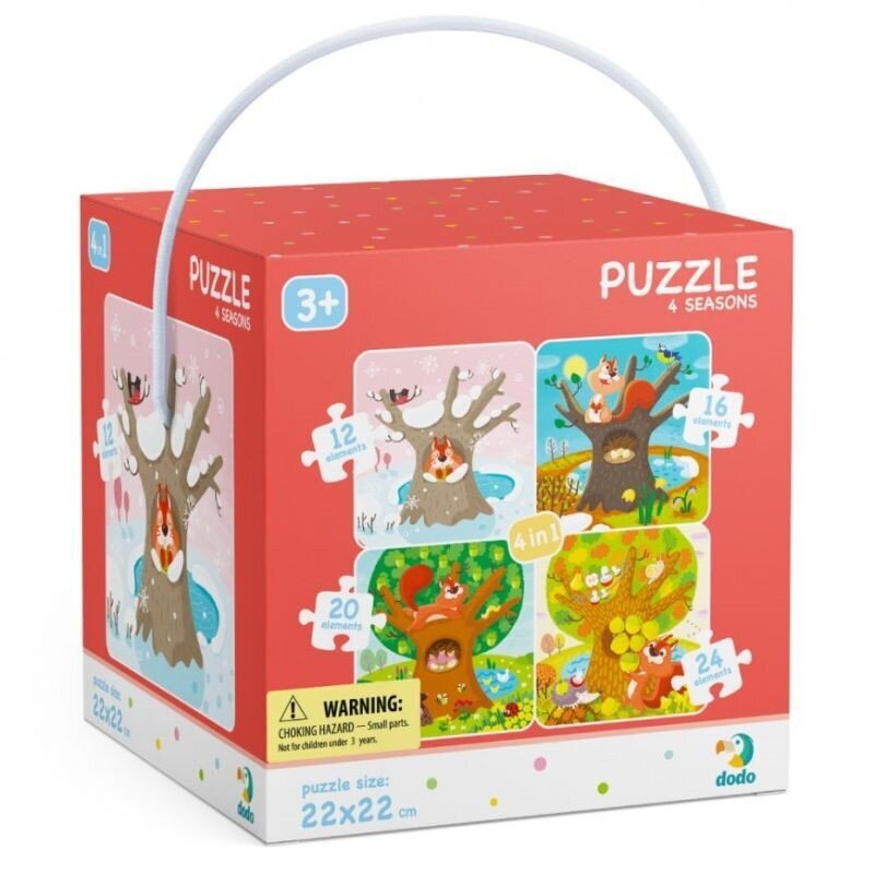 Dėlionių rinkinys Dodo Metų laikai, 4 vnt цена и информация | Dėlionės (puzzle) | pigu.lt