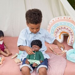 Lėlės drabužiai Miniland, 38 cm, žalias kaina ir informacija | Žaislai mergaitėms | pigu.lt