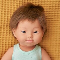 Lėlė berniukas su Dauno sindromu Miniland, 38 cm. kaina ir informacija | Žaislai mergaitėms | pigu.lt