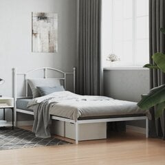 Каркас кровати vidaXL, 107x203 см, белый цена и информация | Кровати | pigu.lt