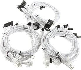 Super Flower Sleeve Cable Kit - White цена и информация | Кабели и провода | pigu.lt