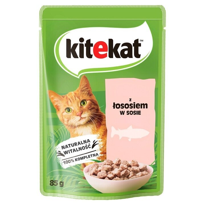 Kitekat suaugusioms katėms su lašiša, 28x85 g kaina ir informacija | Konservai katėms | pigu.lt