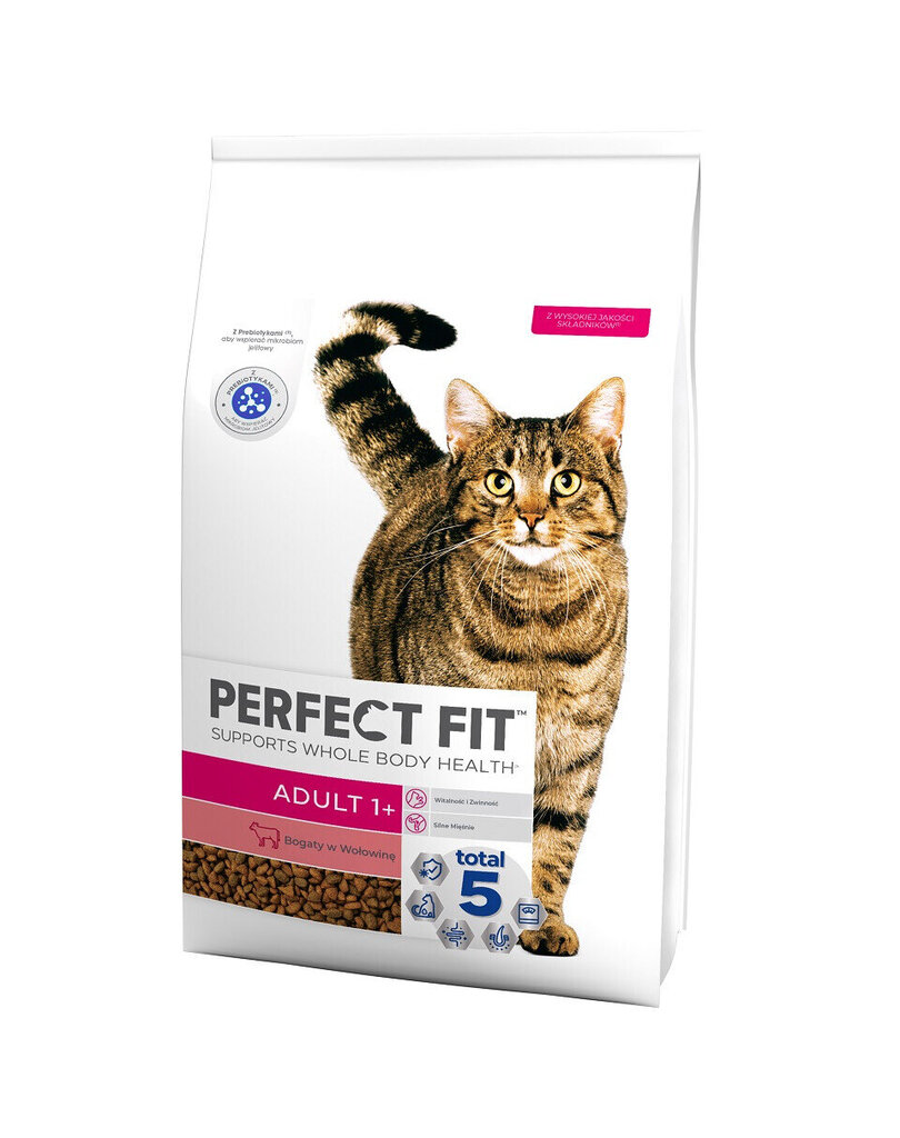 Perfect Fit Adult 1+ maistas katėms su jautiena, 7 kg kaina ir informacija | Sausas maistas katėms | pigu.lt