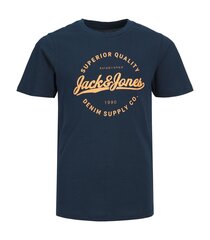 Jack & Jones детская футболка 12237111*03, тёмно-синий 5715426477767 цена и информация | Рубашки для мальчиков | pigu.lt