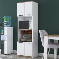 Кухонный шкаф, Asir, 60x182x23 см, белый цена и информация | Кухонные шкафчики | pigu.lt