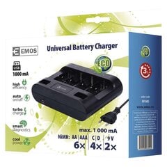 Универсальное зарядное устройство EMOS N9168 цена и информация | Зарядные устройства для элементов питания | pigu.lt