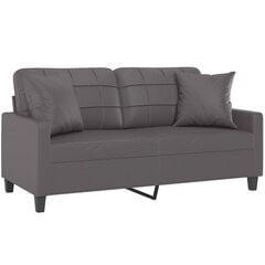 Dvivietė sofa vidaXL, pilka kaina ir informacija | Sofos | pigu.lt