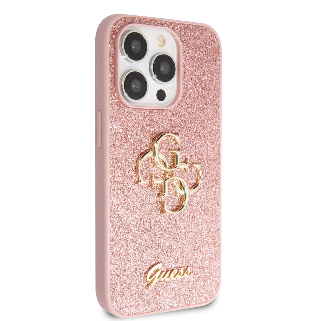 Guess PU Fixed Glitter 4G Case GUHCP15LHG4SGP kaina ir informacija | Telefono dėklai | pigu.lt