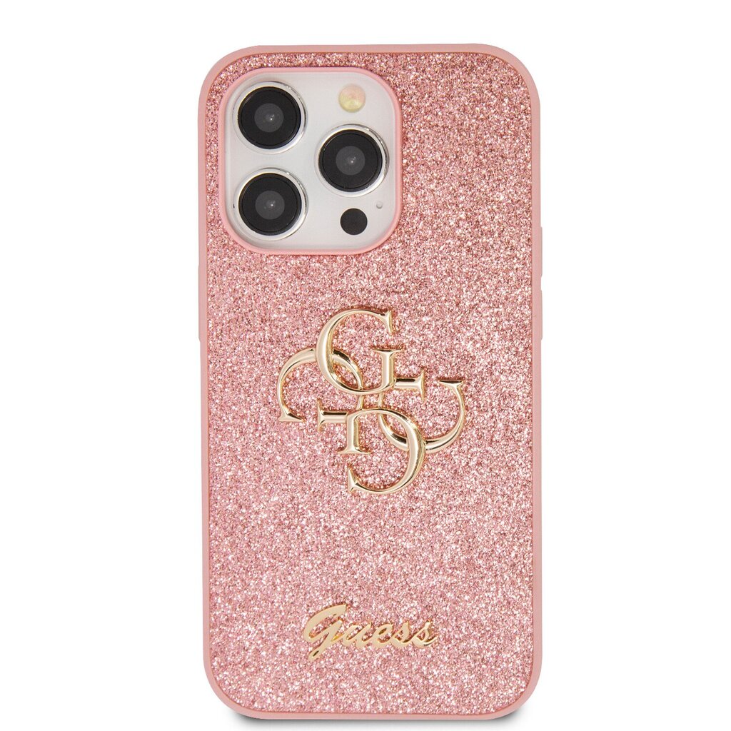 Guess PU Fixed Glitter 4G Case GUHCP15LHG4SGP kaina ir informacija | Telefono dėklai | pigu.lt