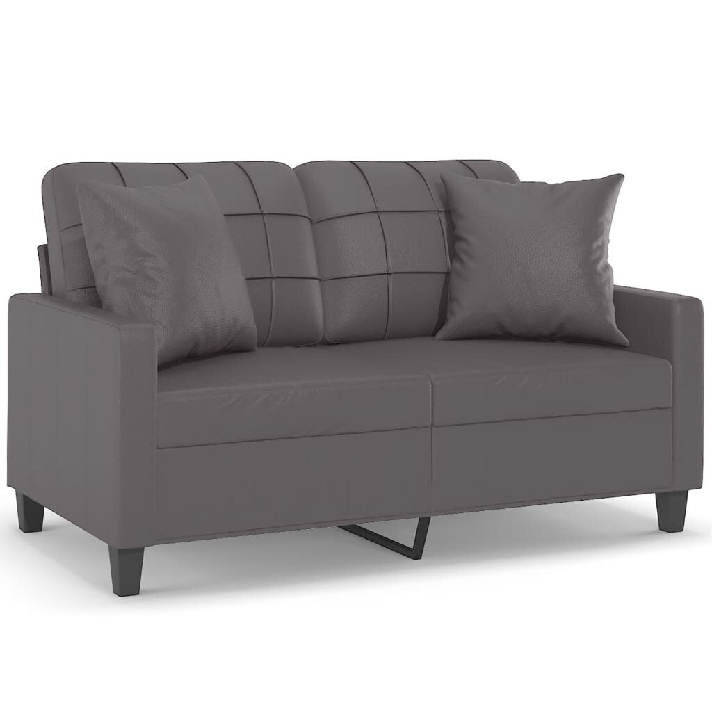 Dvivietė sofa vidaXL, pilka kaina ir informacija | Sofos | pigu.lt