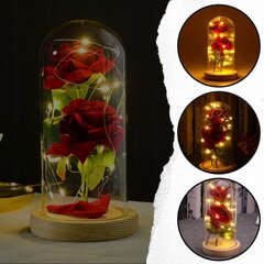 Rožė stiklinėje, raudona kaina ir informacija | Kitos originalios dovanos | pigu.lt
