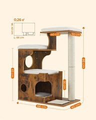 Когтеточка Feandrea PCT70HW, винтажный коричнево-белый цена и информация | Когтеточки | pigu.lt