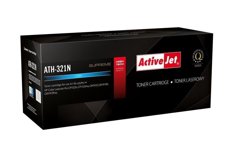 Toneris ActiveJet ATH-321N | Cyan | 1300 str. | HP HP CE321A (128A) kaina ir informacija | Kasetės lazeriniams spausdintuvams | pigu.lt