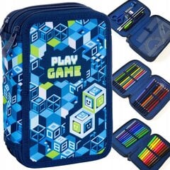 Trijų skyrių penalas su priedais AstraBag Play Game 503023016, 20,5x13x6 cm цена и информация | Пеналы | pigu.lt