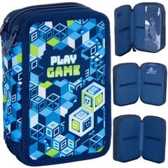 Trijų skyrių penalas su priedais AstraBag Play Game 503023016, 20,5x13x6 cm цена и информация | Пеналы | pigu.lt