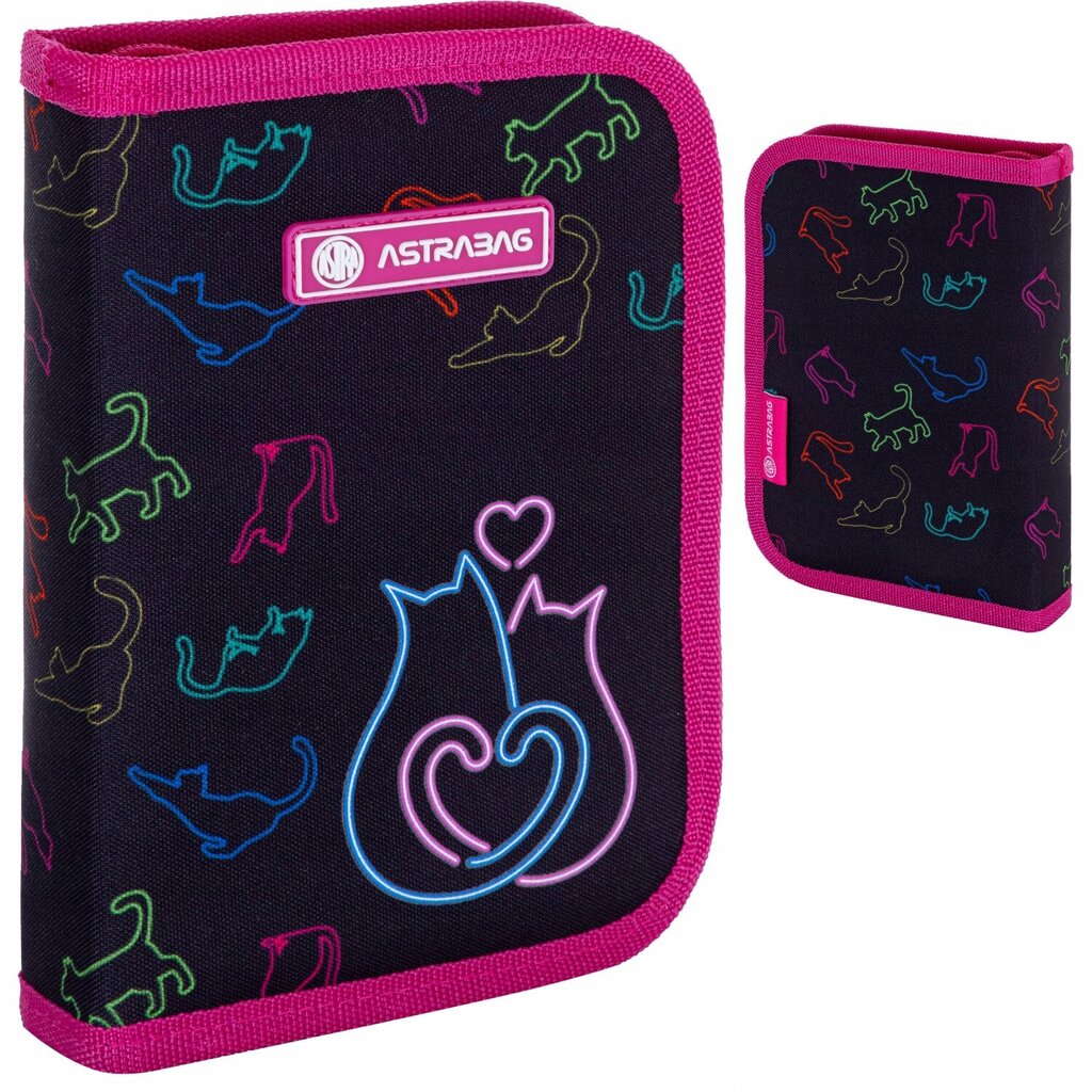 Mokyklinis penalas AstraBag AC1 LOVE 503023024, 20x14x3,5 cm kaina ir informacija | Penalai | pigu.lt