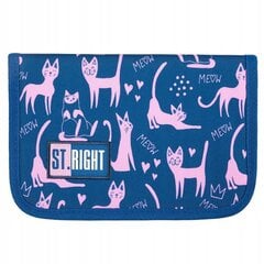 Mokyklinis penalas St.Right PC-03 Lazy Cats 652387, 20,5x14x3,5 cm цена и информация | Пеналы | pigu.lt