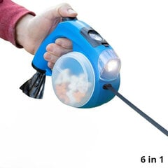 6-in-1 Автоматический LED поводок для собак цена и информация | Поводки для собак | pigu.lt